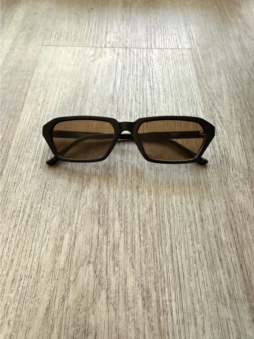 otra izzy chocolate brown small square modern retro chic sunglasses eyewear NEW